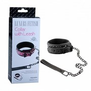 Ошейник с поводком Collar With Leash черный Д21009-02