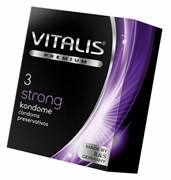 ПРЕЗЕРВАТИВЫ ''VITALIS'' PREMIUM №3 STRONG - СВЕРХПРОЧНЫЕ (ШИРИНА 53MM) 273