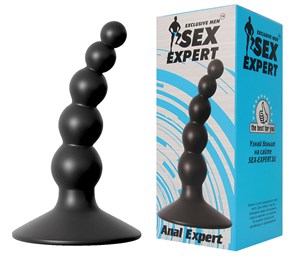 Анальная втулка черная Anal Expert 8,5 см Sem-55045