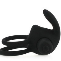Насадка X-Men Double Vibrating Erection Ring черная ДА001 - фото 6257
